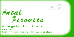 antal pirovits business card